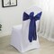 10 Pieces Navy Blue Polyester Chair Sashes 8"x108", Elegant Event Styling